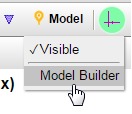 Selecting model builder from the upper pull-down menu.
